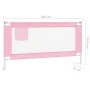 Barandilla de seguridad cama de niño rosa tela 160x25 cm de vidaXL, Barandillas de seguridad - Ref: Foro24-10203, Precio: 34,...
