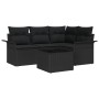 Conjunto de Sofá de Jardín de 5 Piezas con Cojines Beige Poliratán by , Outdoor sofas - Ref: Foro24-3345353, Price: 352,87 €,...