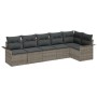 Conjunto de sofá de jardín de 6 piezas con cojines gris poliratán von , Outdoor-Sofas - Ref: Foro24-3345379, Preis: 397,94 €,...