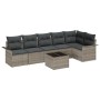 Juego de Sofás de Jardín de 6 Piezas Set de 7 Gris by , Outdoor sofas - Ref: Foro24-3345389, Price: 446,61 €, Discount: %