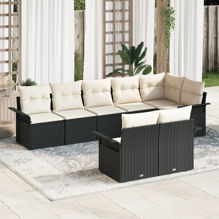 Juego de Sofá de Jardín de 8 Piezas con Cojines Ratán de Polietileno Negro von , Outdoor-Sofas - Ref: Foro24-3345407, Preis: ...