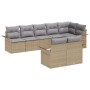 Juego de Sofá de Jardín de 8 Piezas con Cojines Beige Ratán de Polímero by , Outdoor sofas - Ref: Foro24-3345410, Price: 591,...