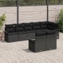 Juego de Sofá de Jardín de 8 Piezas con Cojines Negro Polirratán by , Outdoor sofas - Ref: Foro24-3345413, Price: 578,02 €, D...