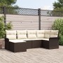 Juego de sofá de jardín de 6 piezas con cojines marrón poliratán by , Outdoor sofas - Ref: Foro24-3345428, Price: 397,91 €, D...