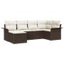 Juego de sofá de jardín de 6 piezas con cojines marrón poliratán by , Outdoor sofas - Ref: Foro24-3345428, Price: 397,91 €, D...