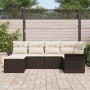 Juego de sofá de jardín de 6 piezas con cojines marrón poliratán by , Outdoor sofas - Ref: Foro24-3345428, Price: 397,91 €, D...