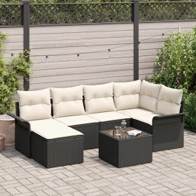 Conjunto de Sofás de Jardín de 6 Piezas con Cojines Marrón Ratán Poliéster by , Outdoor sofas - Ref: Foro24-3345437, Price: 4...
