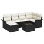 Conjunto de Sofás de Jardín de 6 Piezas con Cojines Marrón Ratán Poliéster by , Outdoor sofas - Ref: Foro24-3345437, Price: 4...