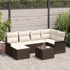 Juego de Sofás de Jardín de 6 Piezas con Cojines Grises de Poliratán by , Outdoor sofas - Ref: Foro24-3345438, Price: 446,31 ...