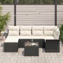 Conjunto de Sofás de Jardín de 6 Piezas con Cojines Marrón Ratán Poliéster by , Outdoor sofas - Ref: Foro24-3345437, Price: 4...