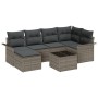 Conjunto de sofá de jardín de 6 partes con cojines de ratán sintético negro von , Outdoor-Sofas - Ref: Foro24-3345439, Preis:...