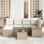 Conjunto de Sofá de Jardín de 7 piezas con Cojines Ratán Poliéster von , Outdoor-Sofas - Ref: Foro24-3345441, Preis: 481,20 €...
