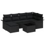 Juego de Sofá de Jardín de 7 Piezas con Cojines Beige Poliratán by , Outdoor sofas - Ref: Foro24-3345443, Price: 437,92 €, Di...
