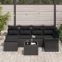 Juego de Sofá de Jardín de 7 Piezas con Cojines Beige Poliratán by , Outdoor sofas - Ref: Foro24-3345443, Price: 437,92 €, Di...