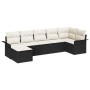 Conjunto de sofá de jardín de 7 piezas con cojines Ratán Poliéster Negro von , Outdoor-Sofas - Ref: Foro24-3345447, Preis: 40...