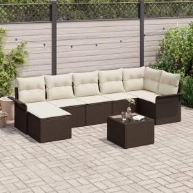 Juego de sofá de jardín de 7 piezas con cojines en gris de ratán de poliéster by , Outdoor sofas - Ref: Foro24-3345458, Price...