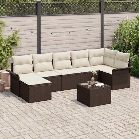 Juego de sofá de jardín de 7 piezas con cojines en gris de ratán de poliéster by , Outdoor sofas - Ref: Foro24-3345458, Price...