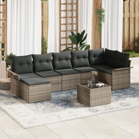 Juego de Sofá de Jardín de 7 Piezas con Cojines Negro Ratán Poliéster von , Outdoor-Sofas - Ref: Foro24-3345459, Preis: 481,7...
