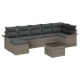 Juego de Sofá de Jardín de 7 Piezas con Cojines Negro Ratán Poliéster von , Outdoor-Sofas - Ref: Foro24-3345459, Preis: 481,7...