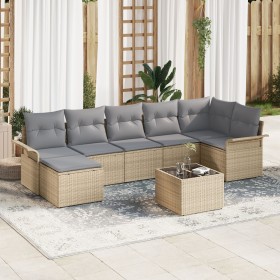 Juego de Sofá de Jardín de 8 Piezas con Cojines de Ratán Sintético Negro by , Outdoor sofas - Ref: Foro24-3345460, Price: 509...