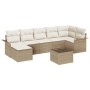 Juego de sofá de jardín de 8 piezas con cojines de ratán y poliéster marrón by , Outdoor sofas - Ref: Foro24-3345461, Price: ...
