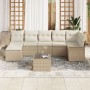 Juego de sofá de jardín de 8 piezas con cojines de ratán y poliéster marrón by , Outdoor sofas - Ref: Foro24-3345461, Price: ...