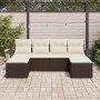 Juego de Sofá de Jardín de 6 Piezas con Cojines de Ratán Sintético Marrón von , Outdoor-Sofas - Ref: Foro24-3345468, Preis: 3...