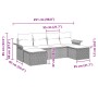 Conjunto de Sofás de Jardín de 6 Piezas con Cojines Gris Claro Ratán Poliéster von , Outdoor-Sofas - Ref: Foro24-3345472, Pre...