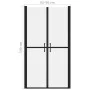 Puerta de ducha ESG esmerilado (93-96)x190 cm de vidaXL, Puertas de ducha - Ref: Foro24-150843, Precio: 213,94 €, Descuento: %