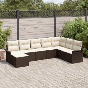 Juego de Sofá de Jardín de 8 piezas con Cojines de Poliratán Marrón von , Outdoor-Sofas - Ref: Foro24-3345478, Preis: 531,82 ...