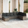 Juego de Sofá de Jardín de 8 Piezas con Cojines de Poliratán Gris by , Outdoor sofas - Ref: Foro24-3345479, Price: 492,37 €, ...