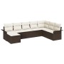 Juego de Sofá de Jardín de 8 piezas con Cojines de Poliratán Marrón by , Outdoor sofas - Ref: Foro24-3345478, Price: 521,97 €...