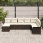 Juego de Sofá de Jardín de 8 piezas con Cojines de Poliratán Marrón by , Outdoor sofas - Ref: Foro24-3345478, Price: 521,97 €...
