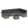 Juego de Sofá de Jardín de 8 Piezas con Cojines Gris Ratán Polimérico by , Outdoor sofas - Ref: Foro24-3345489, Price: 540,20...