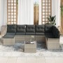 Juego de Sofá de Jardín de 9 Piezas con Cojines Ratán Poliéster Gris von , Outdoor-Sofas - Ref: Foro24-3345492, Preis: 612,79...