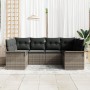 Conjunto de Sofá de Jardín de 6 Piezas con Cojines Ratán Sintético Gris von , Outdoor-Sofas - Ref: Foro24-3345499, Preis: 396...