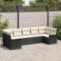 Conjunto de sofá de jardín de 7 piezas con cojines en poliratán negro by , Outdoor sofas - Ref: Foro24-3345507, Price: 445,73...