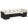 Conjunto de sofá de jardín de 7 piezas con cojines en poliratán negro by , Outdoor sofas - Ref: Foro24-3345507, Price: 445,73...