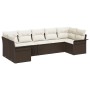 Conjunto de sofá de jardín de 7 piezas con cojines marrón de ratán plástico by , Outdoor sofas - Ref: Foro24-3345508, Price: ...