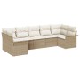 Juego de Sofá de Jardín de 7 Piezas con Cojines en Ratán Sintético Beige von , Outdoor-Sofas - Ref: Foro24-3345511, Preis: 52...