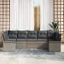 Juego de Sofá de Jardín de 7 Piezas con Cojines Gris Claro Ratán Sintético by , Outdoor sofas - Ref: Foro24-3345512, Price: 5...