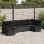 Conjunto de sofá de jardín de 7 piezas con cojines Negro Rattan by , Outdoor sofas - Ref: Foro24-3345513, Price: 497,07 €, Di...
