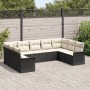 Juego de Sofá de Jardín de 9 Piezas con Cojines Negro Ratán Sintético von , Outdoor-Sofas - Ref: Foro24-3345517, Preis: 528,7...