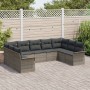 Juego de Sofá de Jardín de 9 Piezas con Cojines de Ratán Gris by , Outdoor sofas - Ref: Foro24-3345519, Price: 561,45 €, Disc...