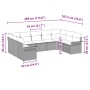 Conjunto de Sofás de Jardín de 9 Piezas con Cojines Negro de Poliratán by , Outdoor sofas - Ref: Foro24-3345523, Price: 586,7...