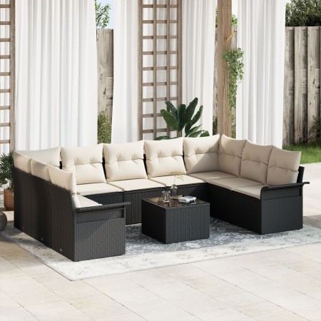 Juego de Sofá de Jardín de 9 Piezas con Cojines en Poliratán Marrón von , Outdoor-Sofas - Ref: Foro24-3345527, Preis: 571,63 ...