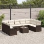Juego de Sofá de Jardín de 9 Piezas con Cojines Gris de Polirratán by , Outdoor sofas - Ref: Foro24-3345528, Price: 641,36 €,...