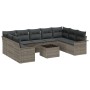 Juego de Sofá de Jardín de 9 Piezas con Cojines Ratán Poli by , Outdoor sofas - Ref: Foro24-3345529, Price: 607,70 €, Discoun...