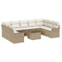Juego de Sofás de Jardín de 10 Piezas con Cojines de Ratán Poliéster Marrón by , Outdoor sofas - Ref: Foro24-3345531, Price: ...