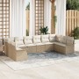 Juego de sofá de 10 piezas con cojines Beige Ratán Sintético von , Outdoor-Sofas - Ref: Foro24-3345541, Preis: 677,31 €, Raba...